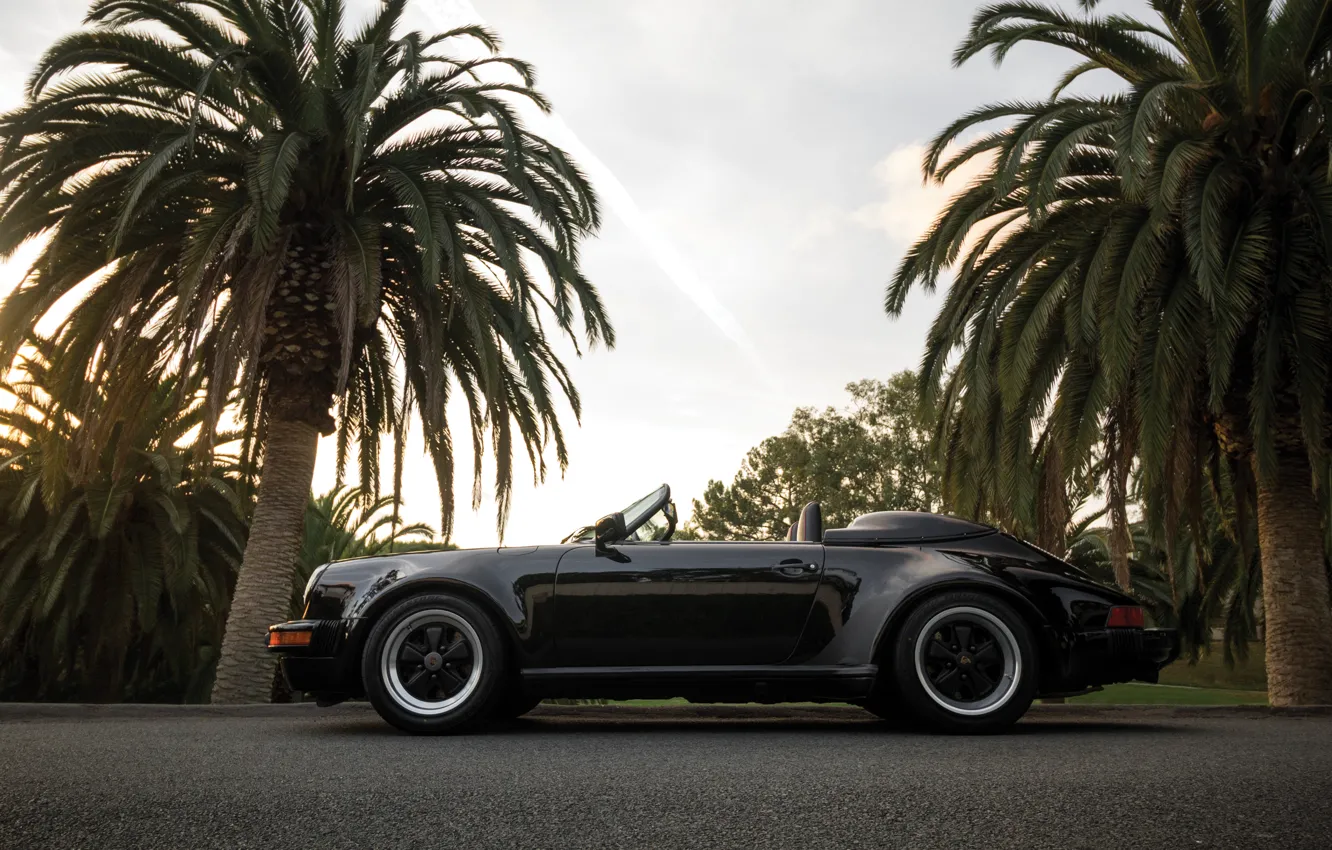 Фото обои car, Porsche, supercar, sportcar, black, nature, classic, usa