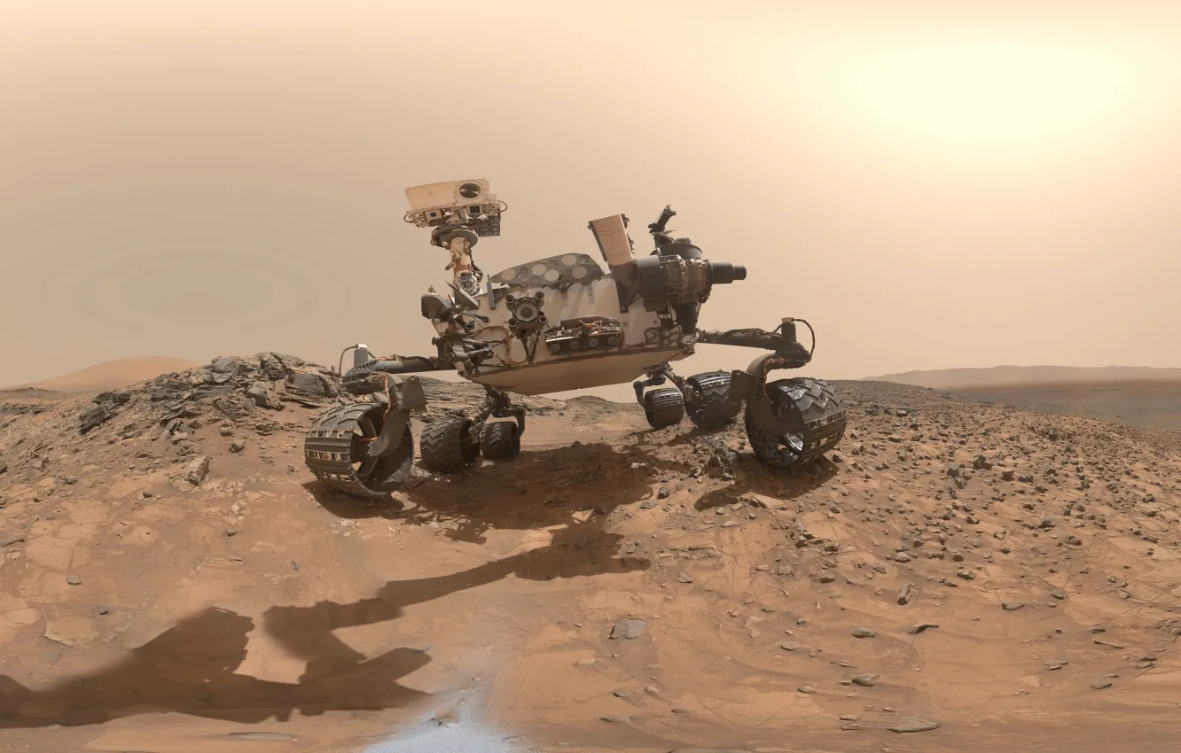 Фото обои Марс, марсоход, Curiosity, Кьюриосити