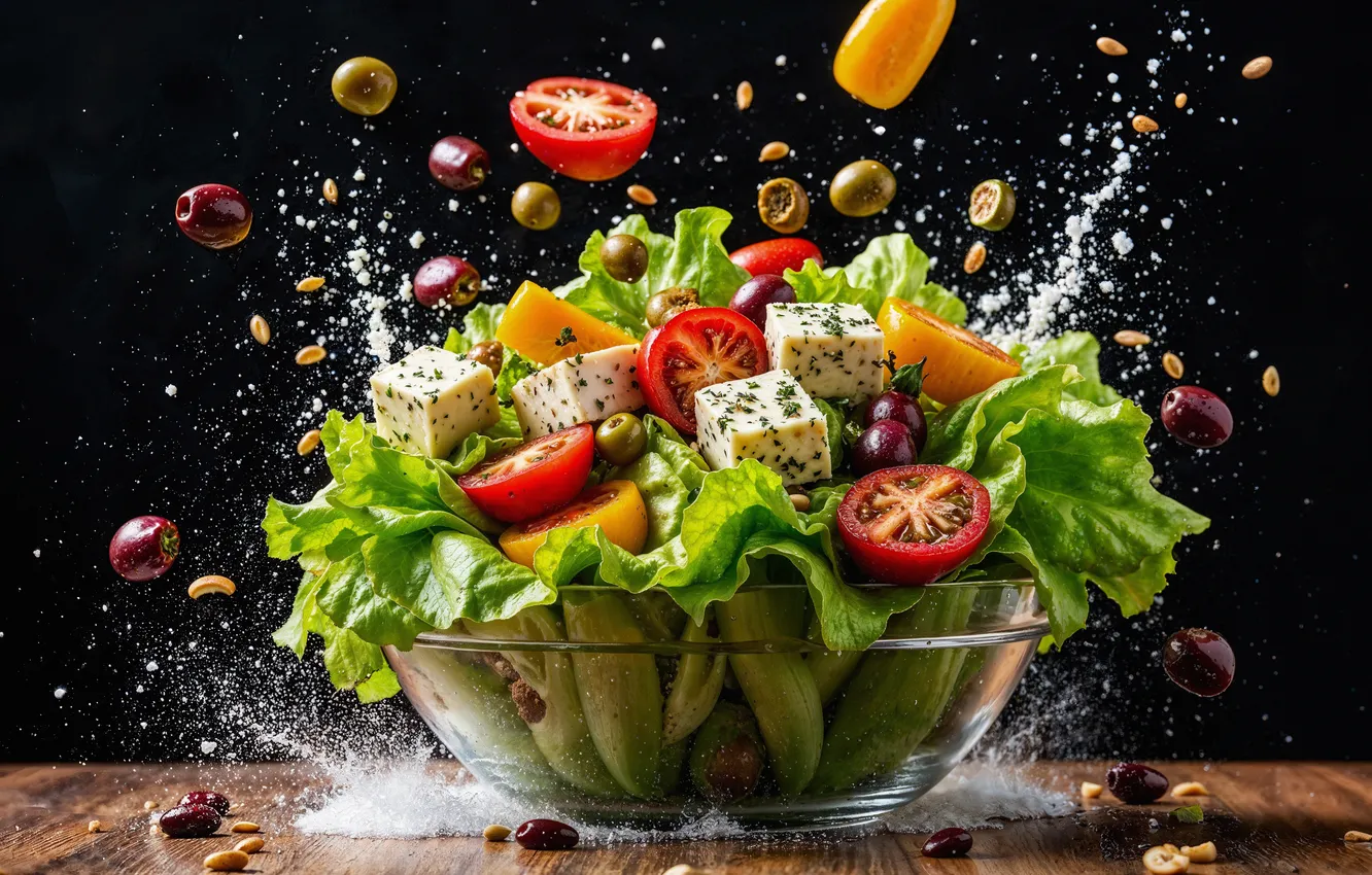 Фото обои salad, Food, ai art