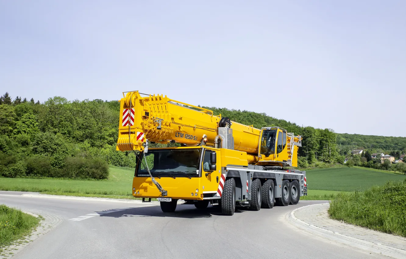 Фото обои crane, engineering, liebherr, ltm1250
