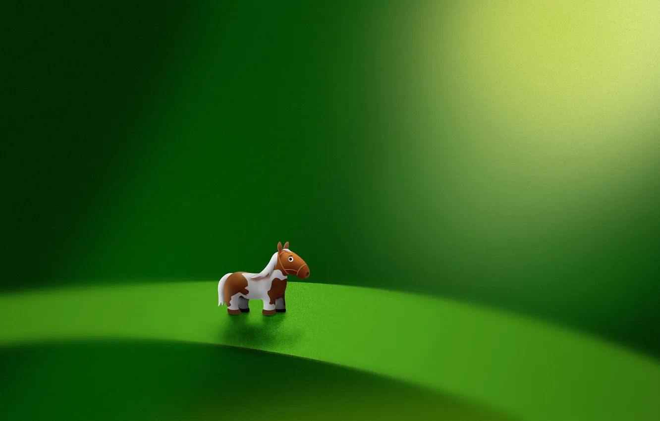 Фото обои лист, зеленый, лошадь, микро, пони