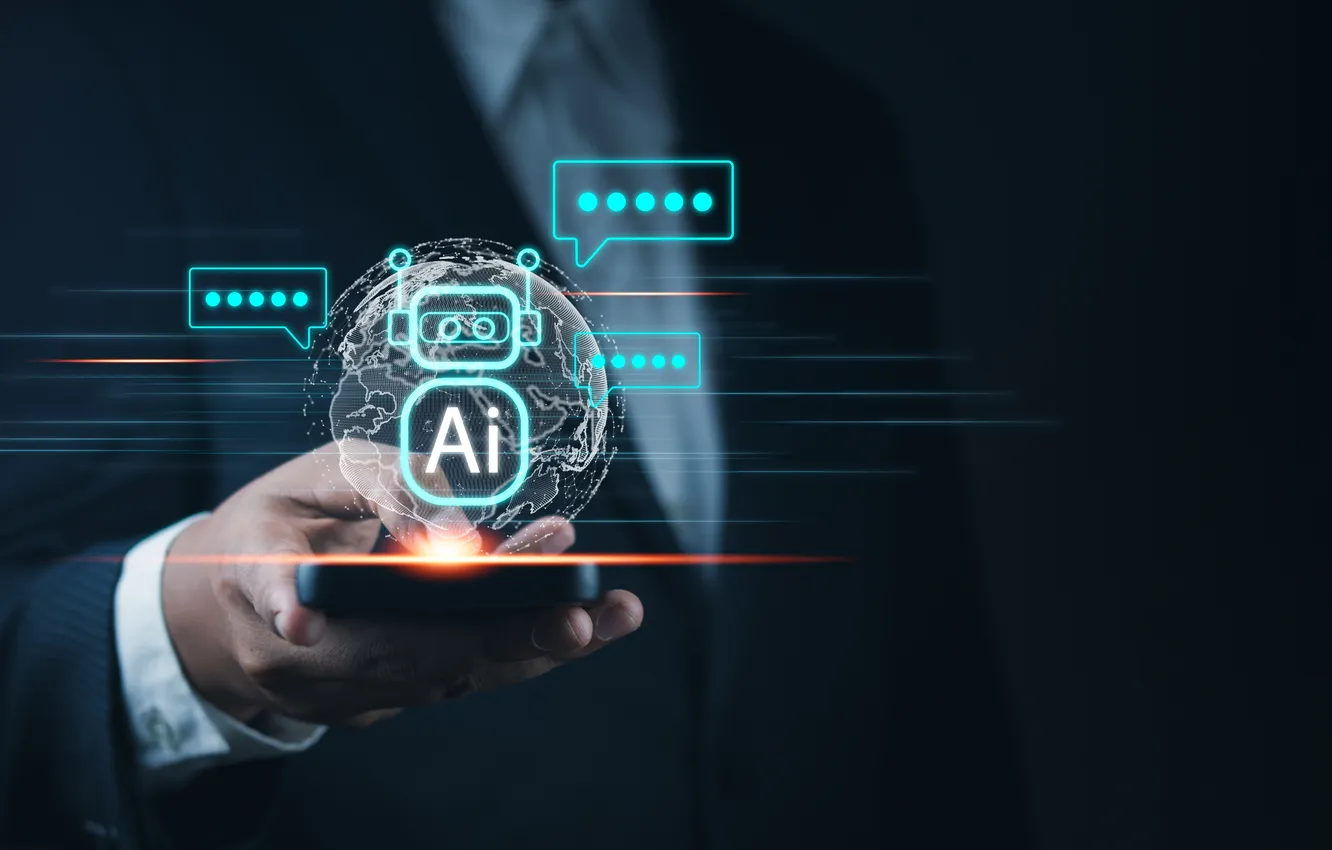Фото обои bot, strategy, smartphone, technology, business, payment