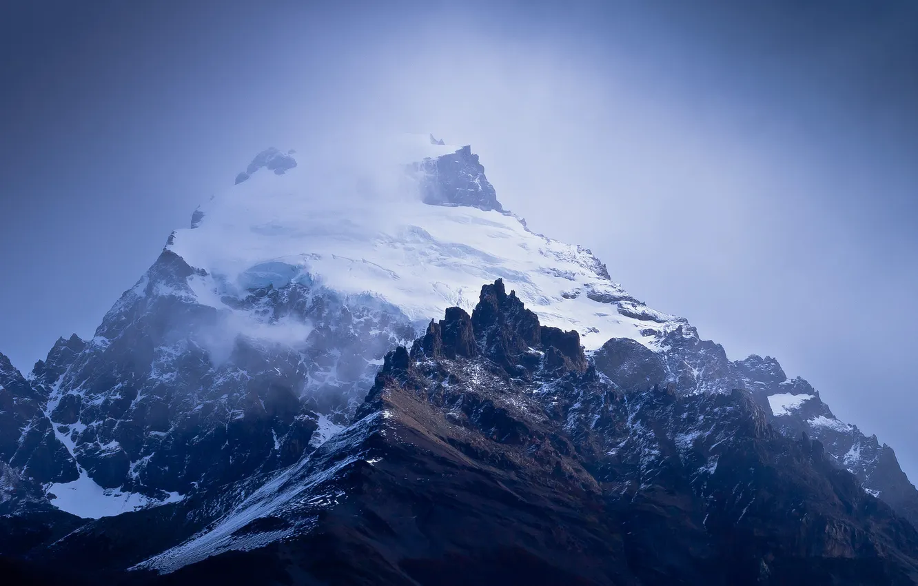 Фото обои storm, landscape, nature, blue, calm, snow, argentina, peaceful