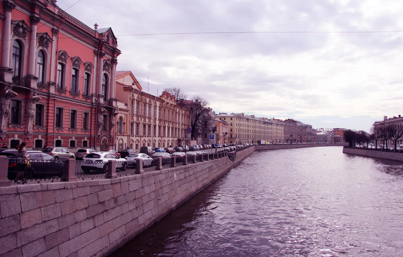 Фото обои осень, река, канал, Russia, набережная, питер, санкт-петербург, St. Petersburg
