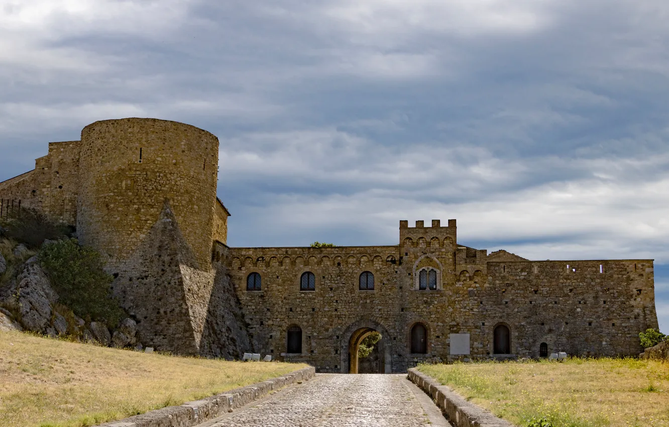 Фото обои замок, Италия, Апулия, Бовино