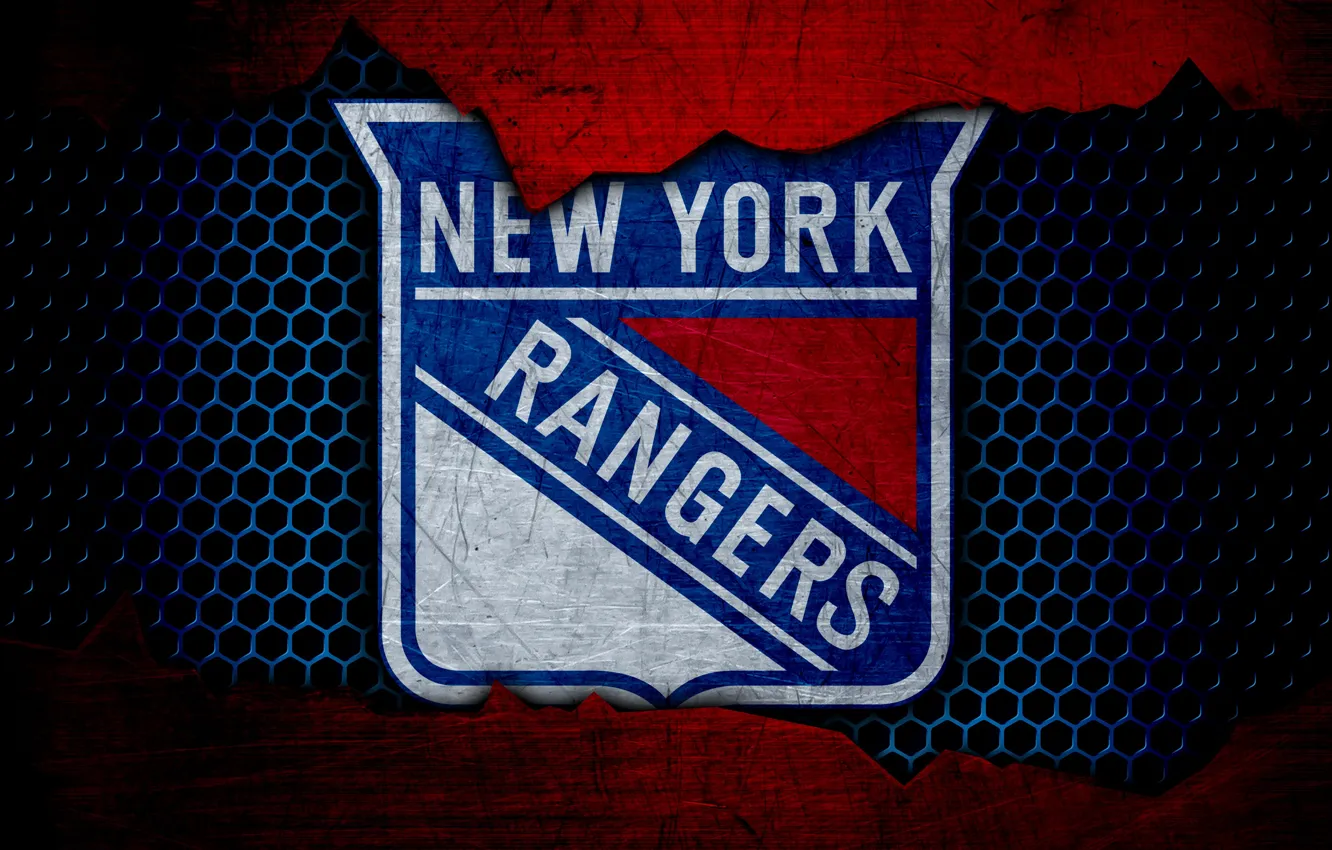 Фото обои wallpaper, sport, logo, NHL, hockey, New York Rangers
