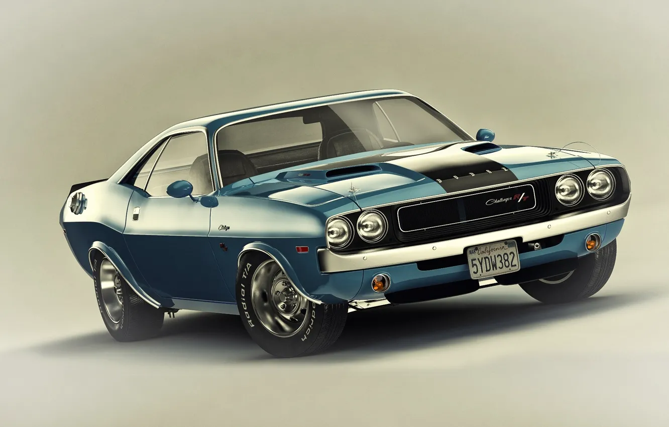 Фото обои Muscle, Dodge, Challenger, Car, 1970, R/T