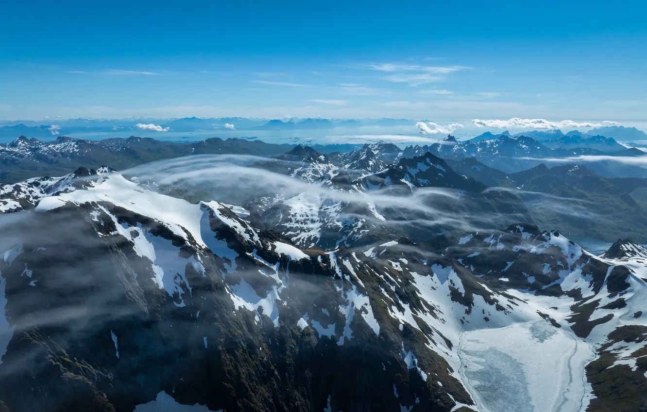 Фото обои mountains, norway, lofoten