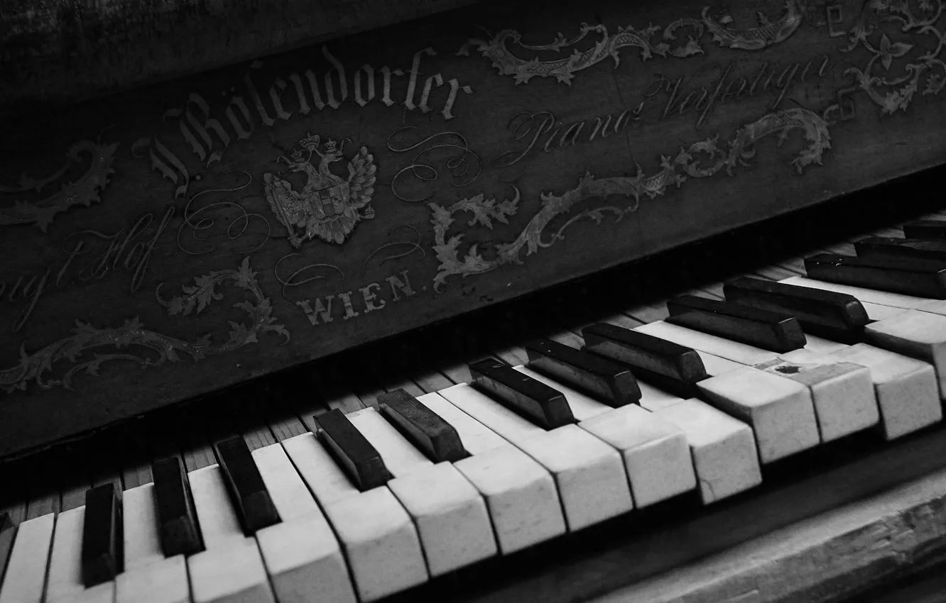 Фото обои музыка, клавиши, пианино