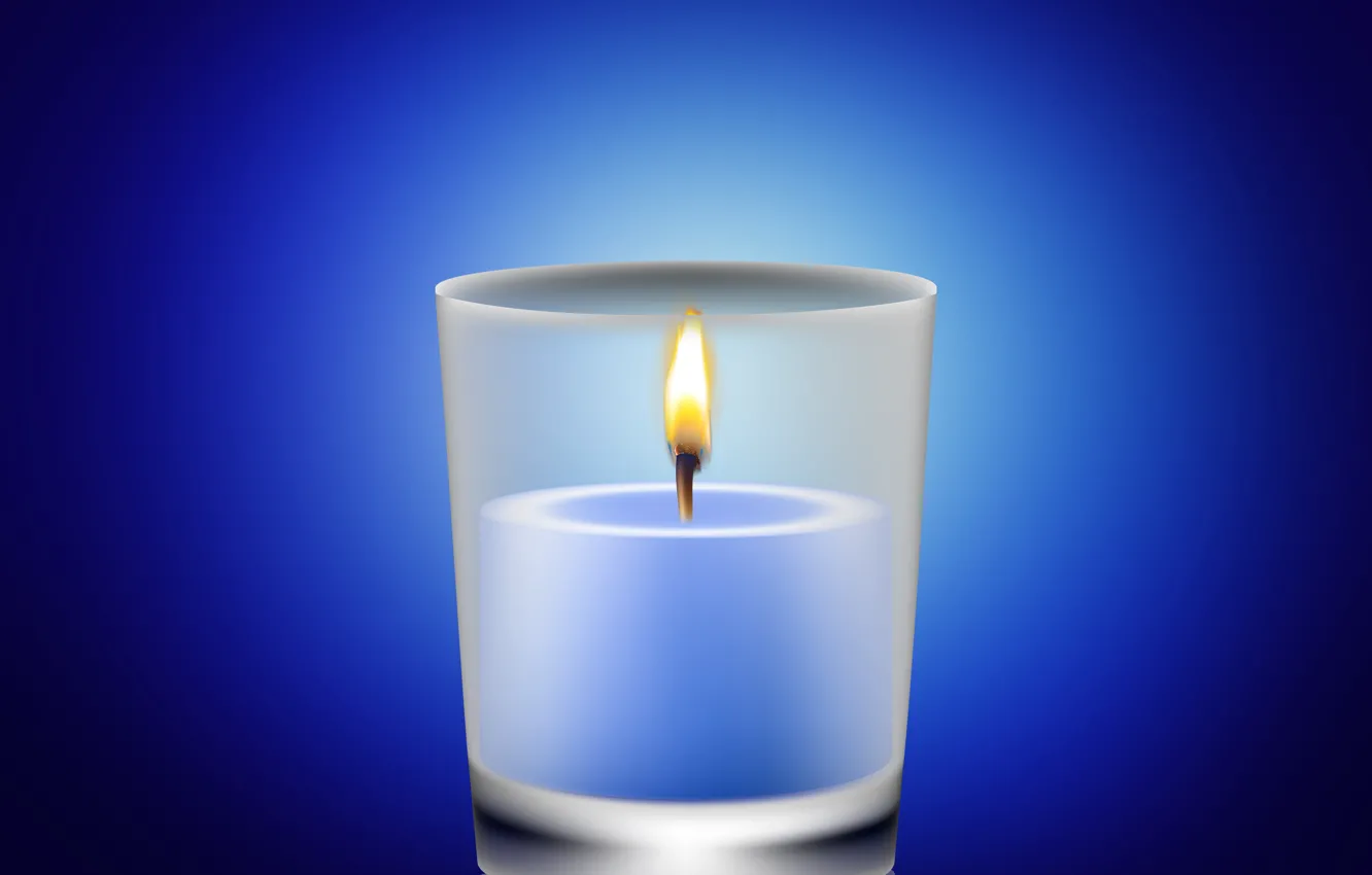 Фото обои magic, design, blue, candle