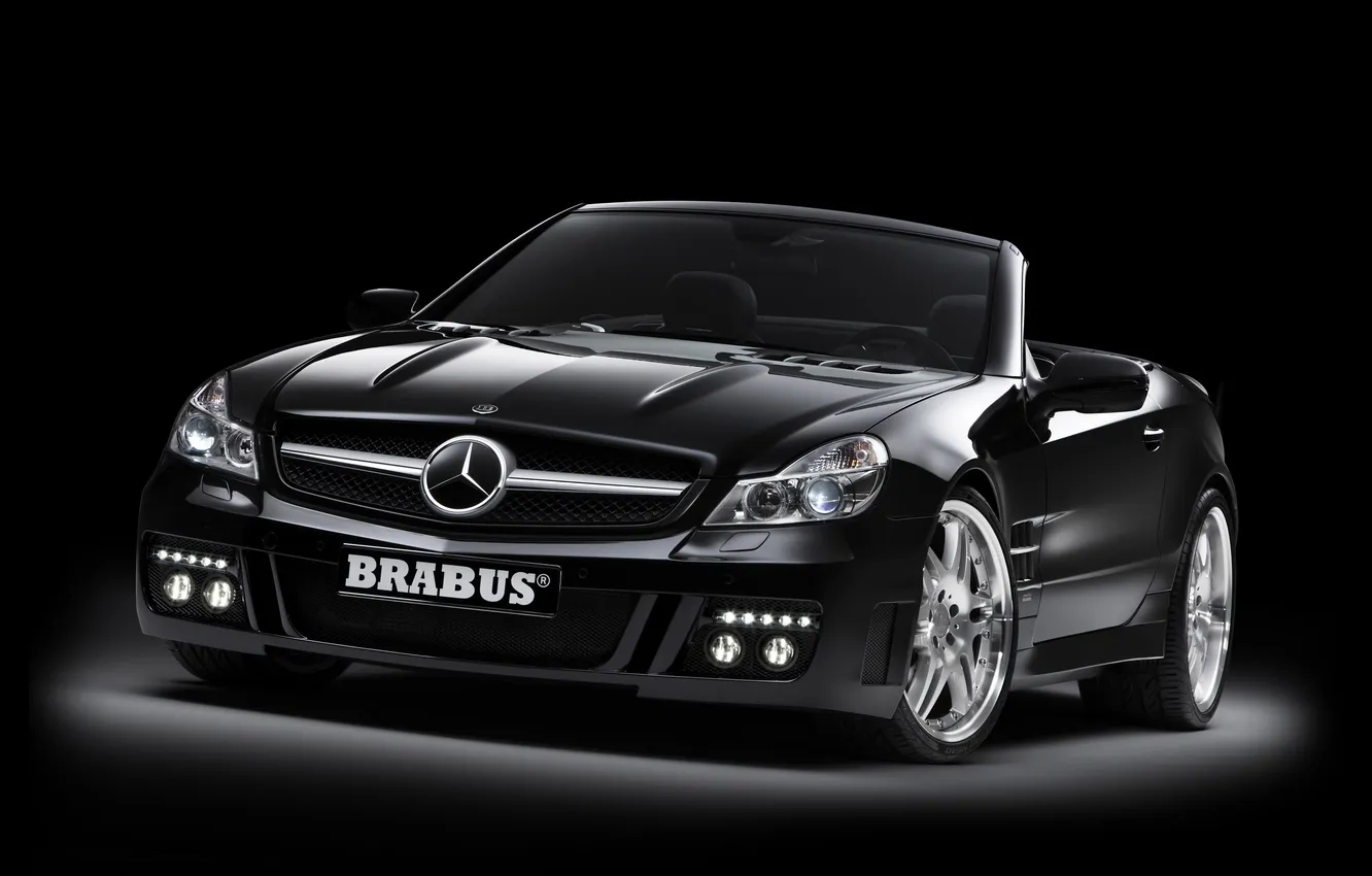Фото обои фон, черный, Mercedes-Benz, Brabus, мерседес, брабус, SL-Class, R230