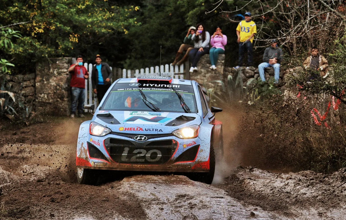 Фото обои грязь, rally, wrc, hyundai, portugal, i20, 2014