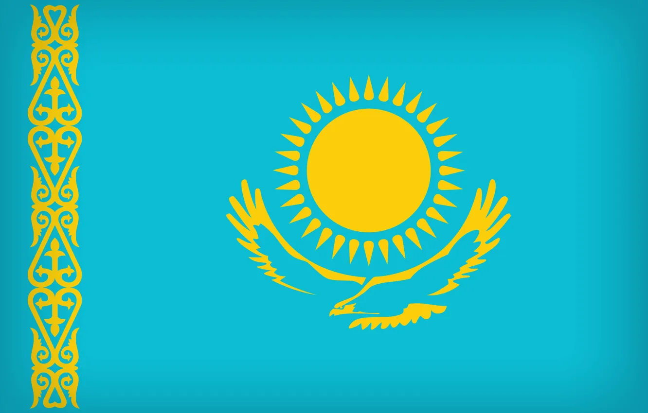 Фото обои Flag, Kazakhstan, Kazakstan, Kazakh Flag, Flag Of Kazakhstan, Kazakhstani, Kazakh