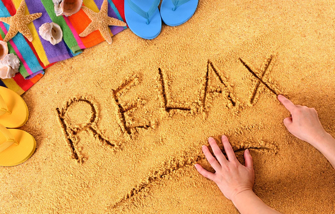 Фото обои relax, summer, beach, sand