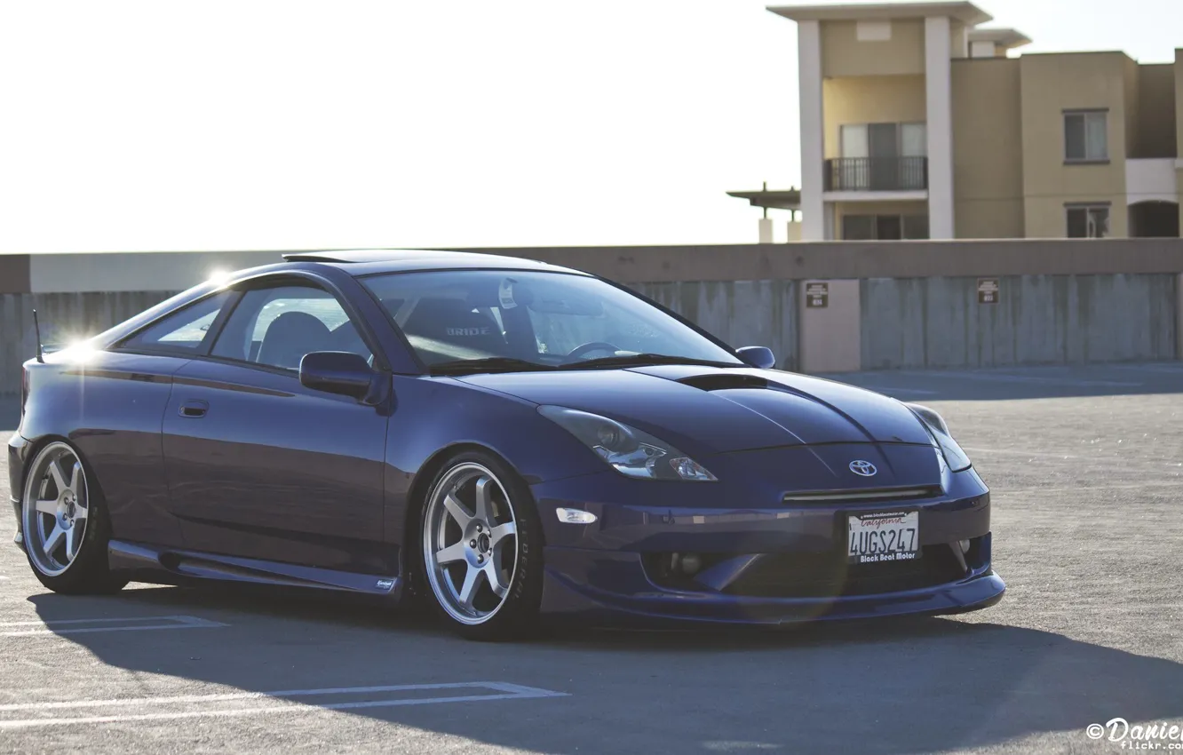 Фото обои toyota, jdm, gts, celica, low, stance