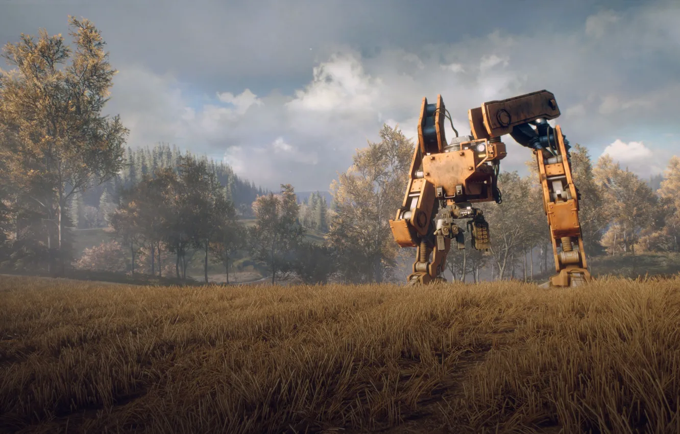 Фото обои небо, деревья, экшен, Generation Zero, Gamescom 2018, Поколение Зеро, Приключенческая игра