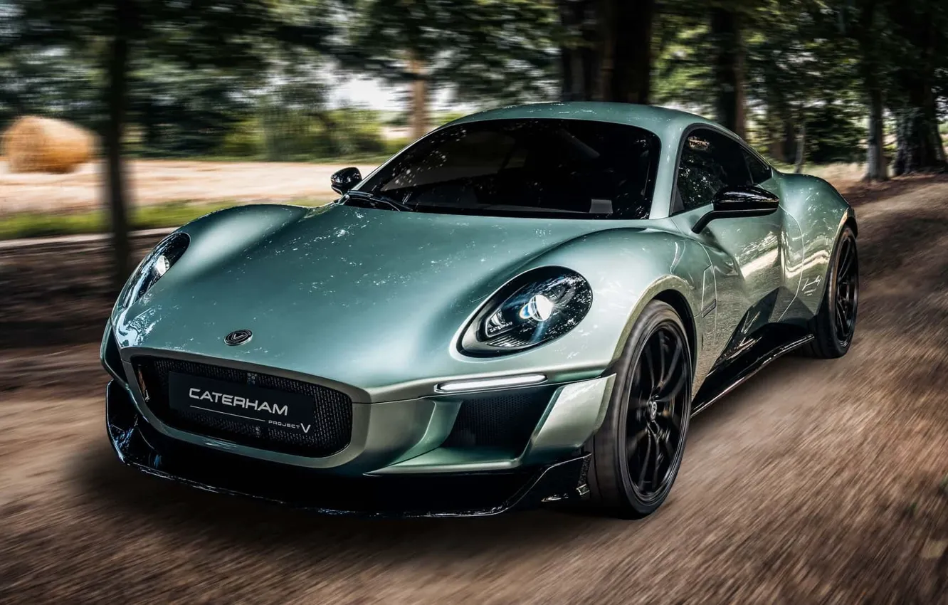 Фото обои вид спереди, электромобиль, 2023, Caterham Project-V, Caterham Cars