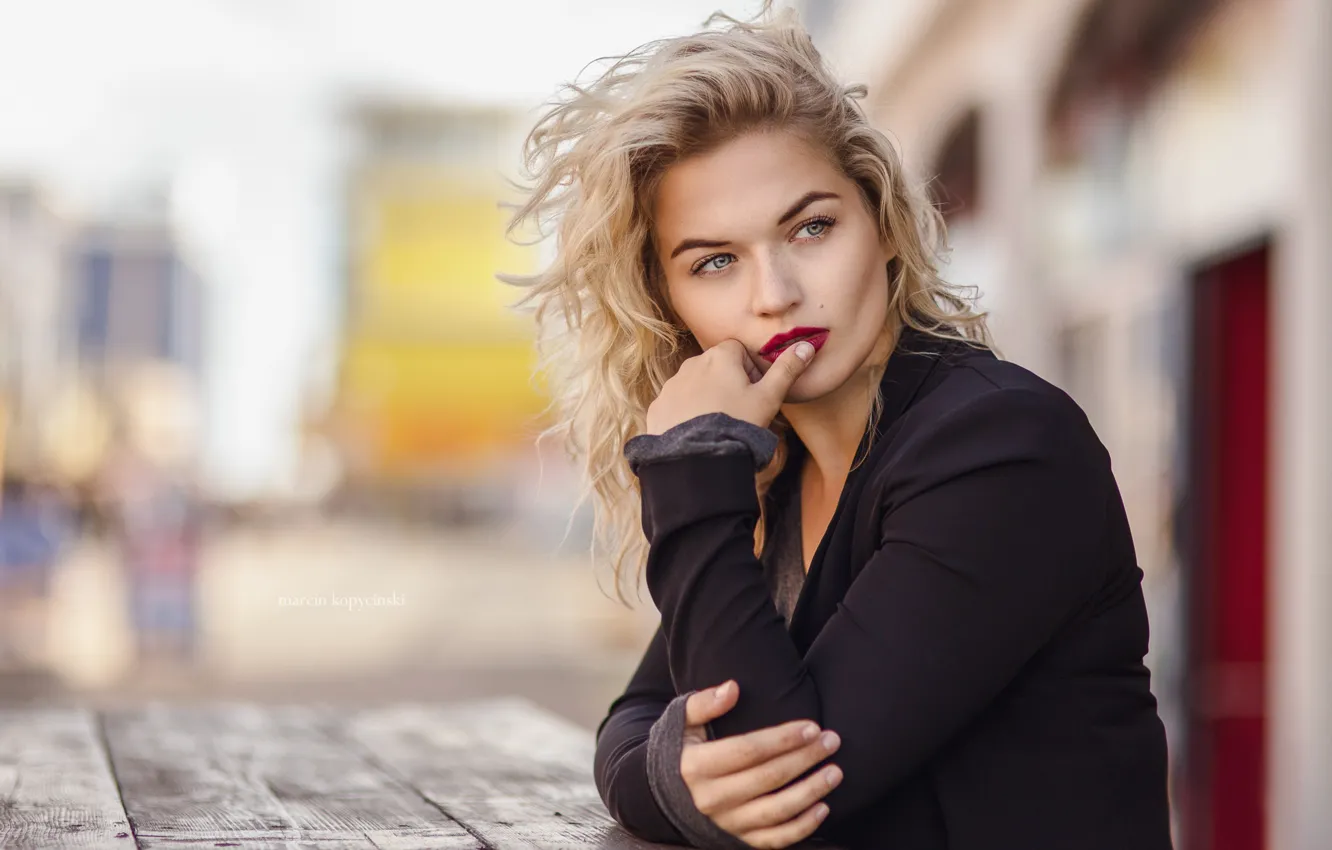 Фото обои взгляд, девушка, Jess