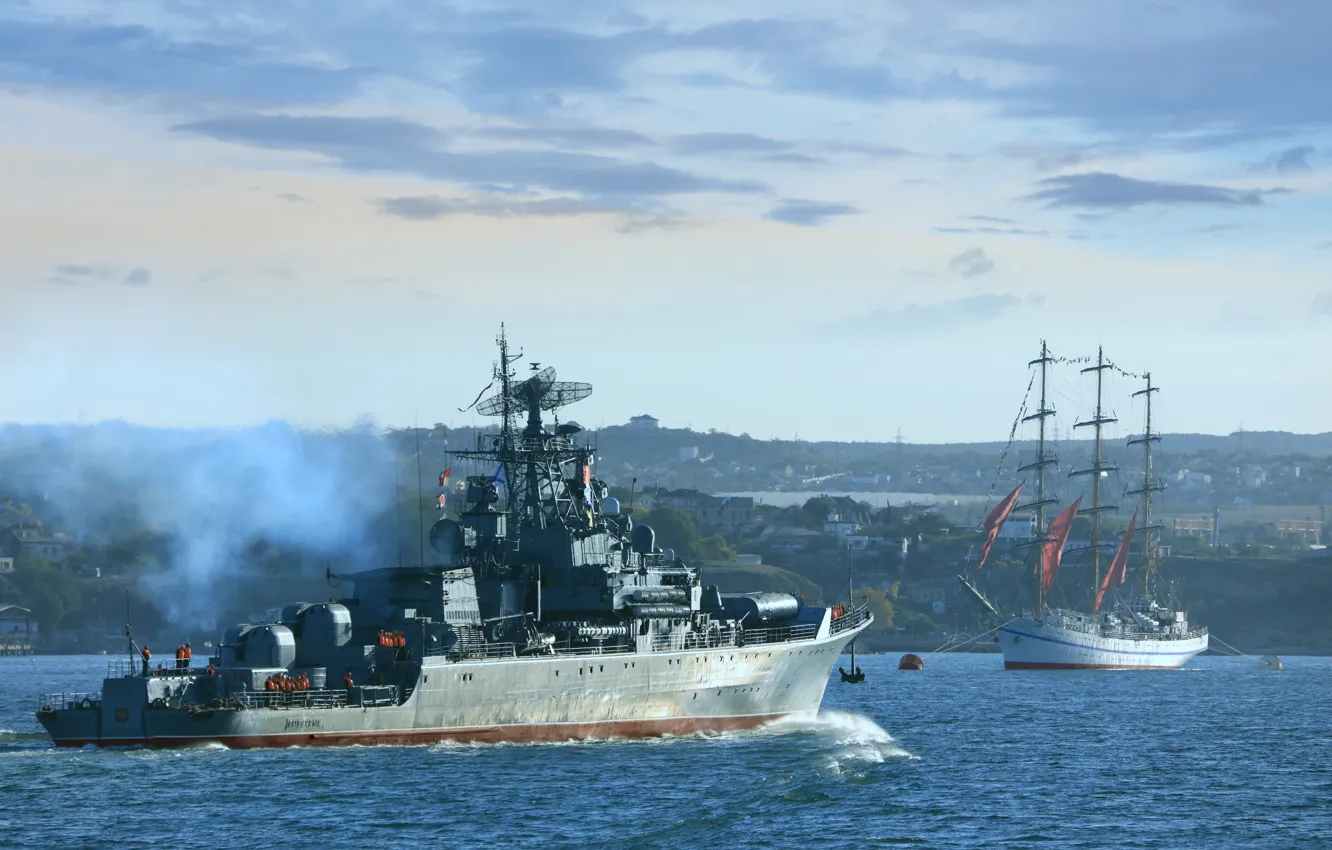 Фото обои корабли, Севастополь, Херсонес, Пытливый
