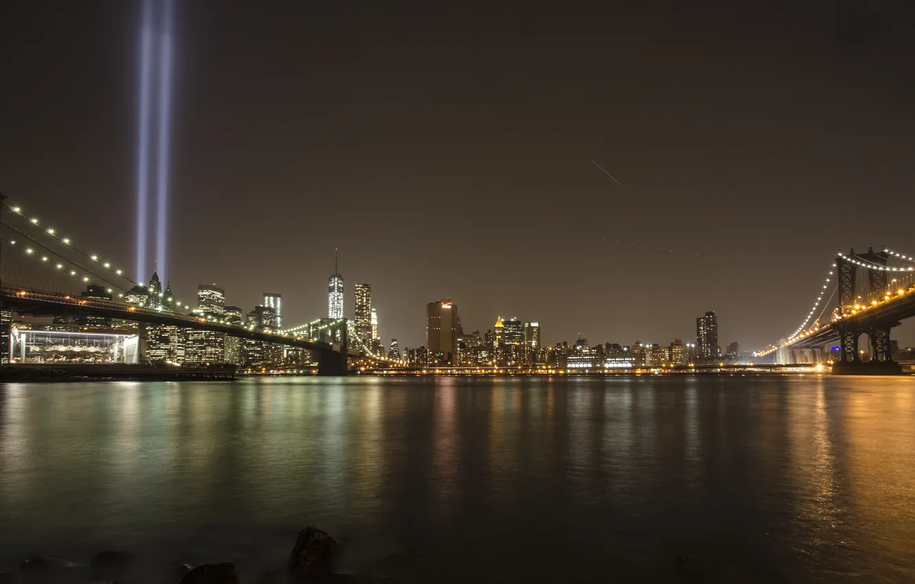 Фото обои мосты, нью-йорк, new york, bridges, the 9-11 memorial, 9-11 мемориал
