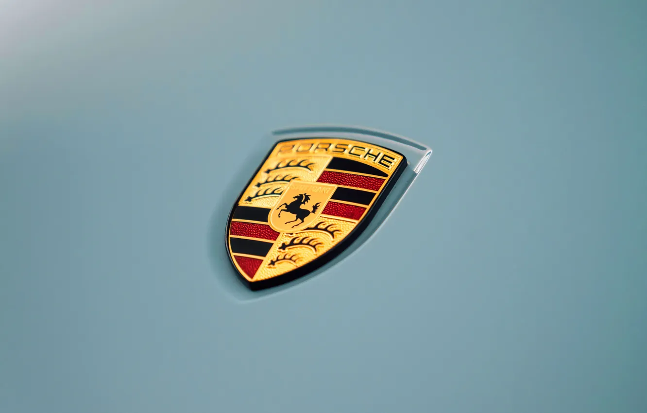 Фото обои car, logo, porsche