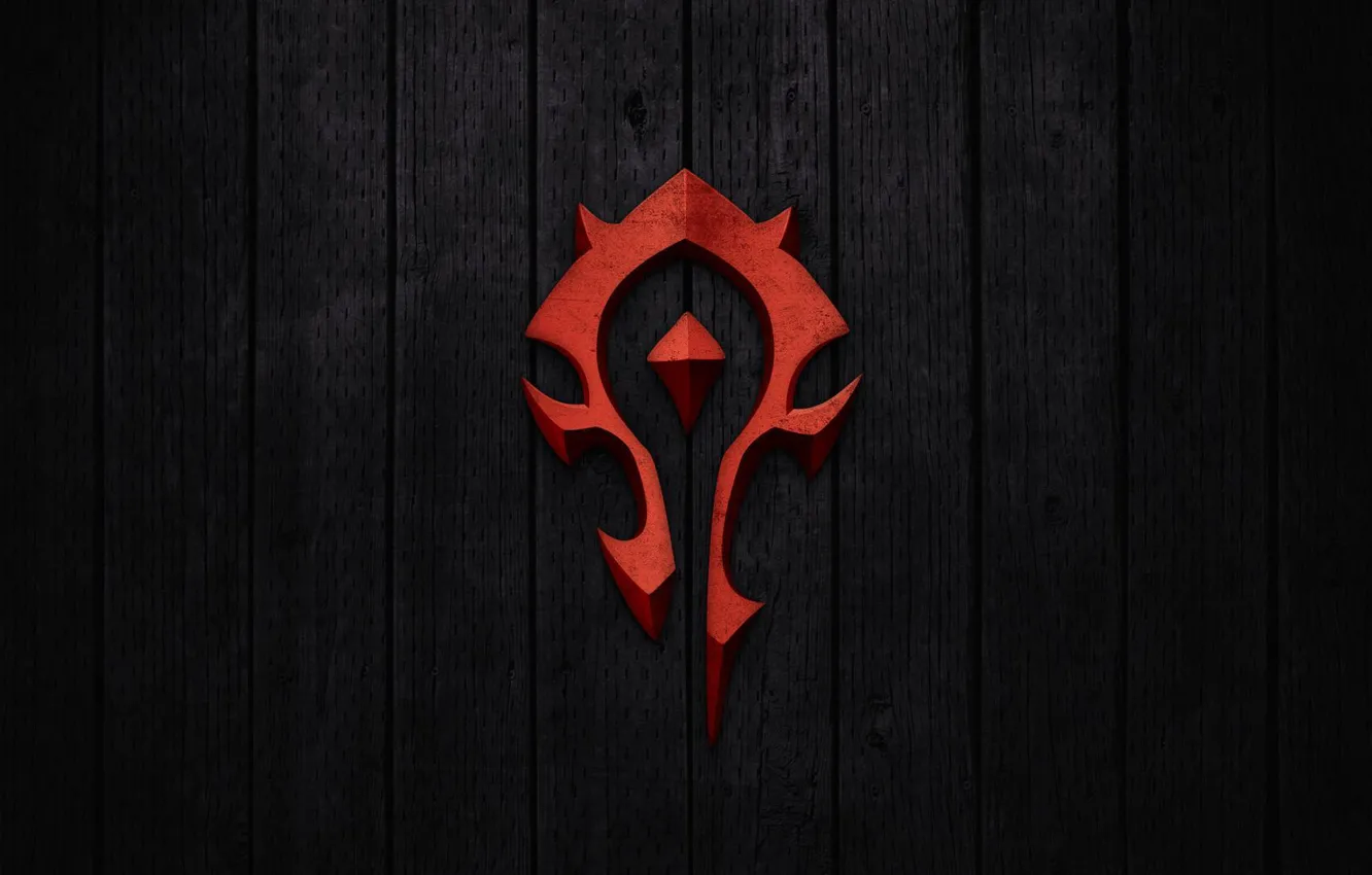 Фото обои wow, знак орды, horde
