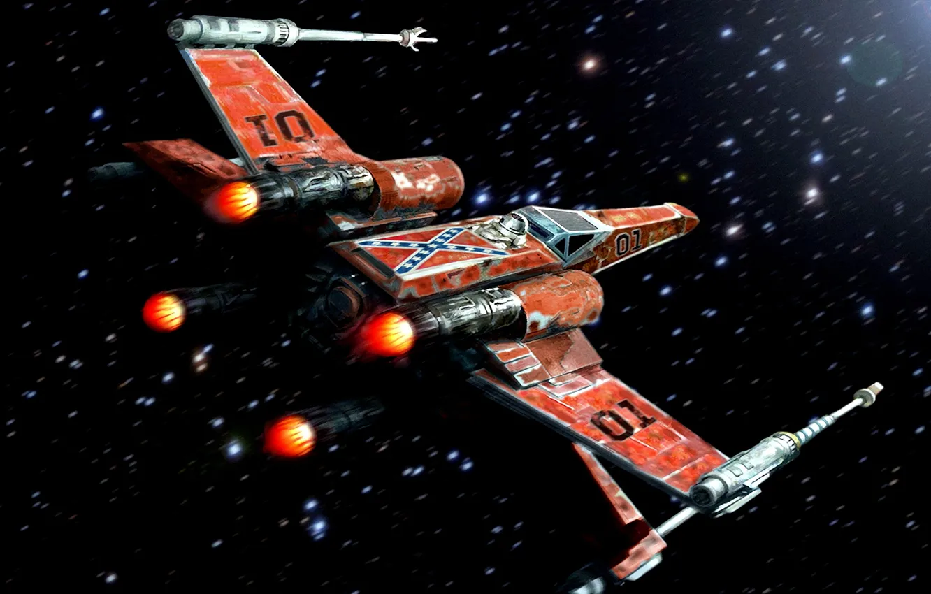 Фото обои Star Wars, Art, Starfighter, X-Wing