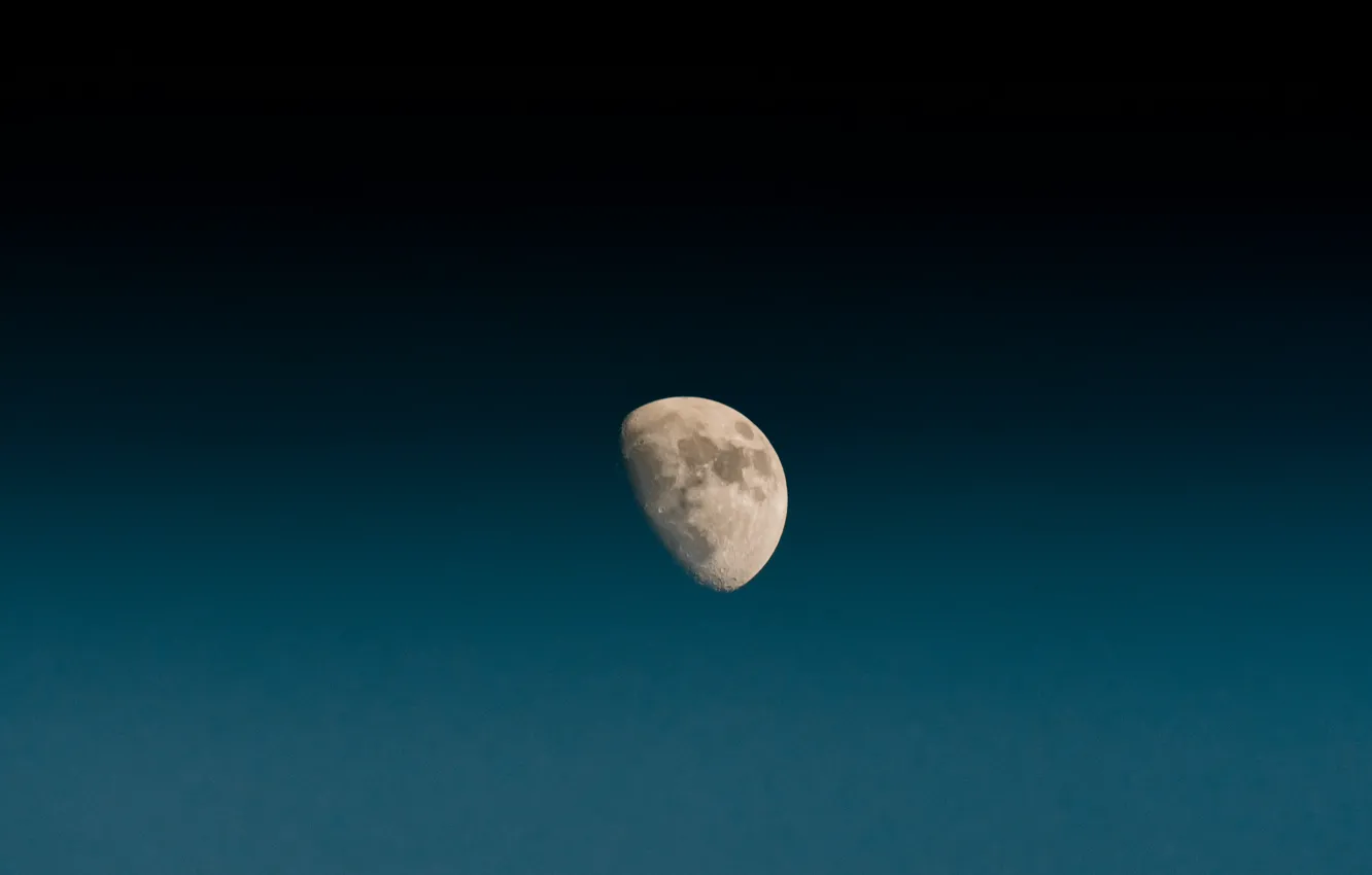 Фото обои небо, космос, синий, луна