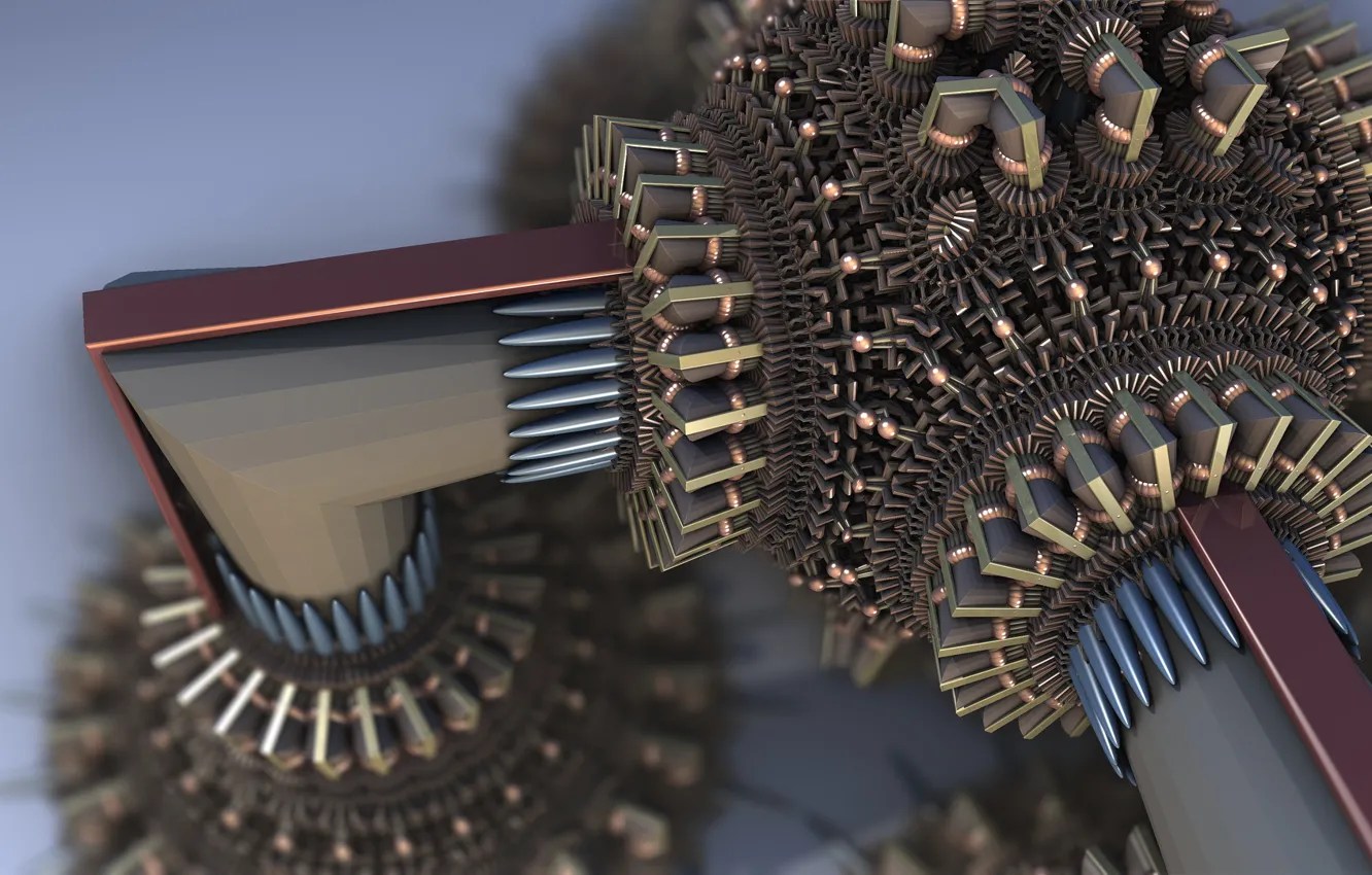 Фото обои детали, 3д графика, шестирёнка