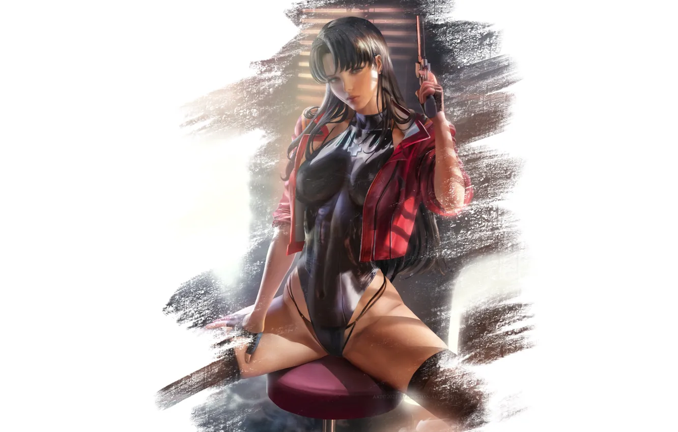 Фото обои hot, sexy, evangelion, anime, pretty, babe, tight, anime girl