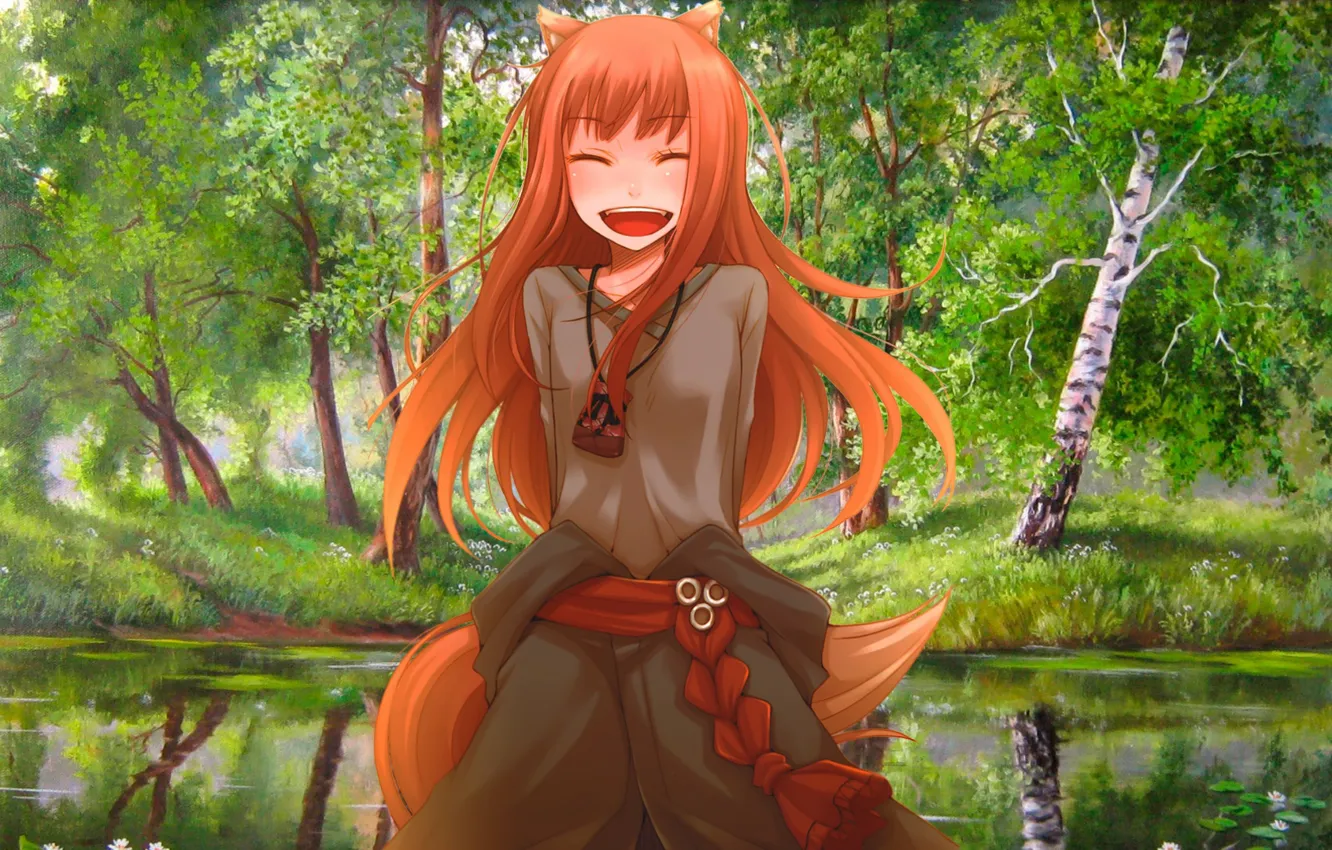 Фото обои Холо, spice and wolf, Волчица и Пряности, Обои на Рабочий Стол