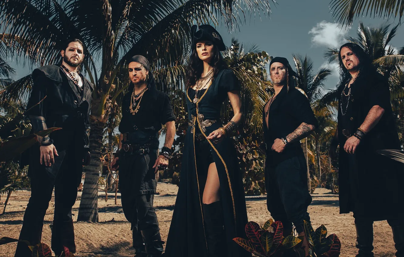 Фото обои музыка, metal, метал, Pirates, Symphonic metal, Clémentine Delauney, Клементин Делоне, Visions of Atlantis