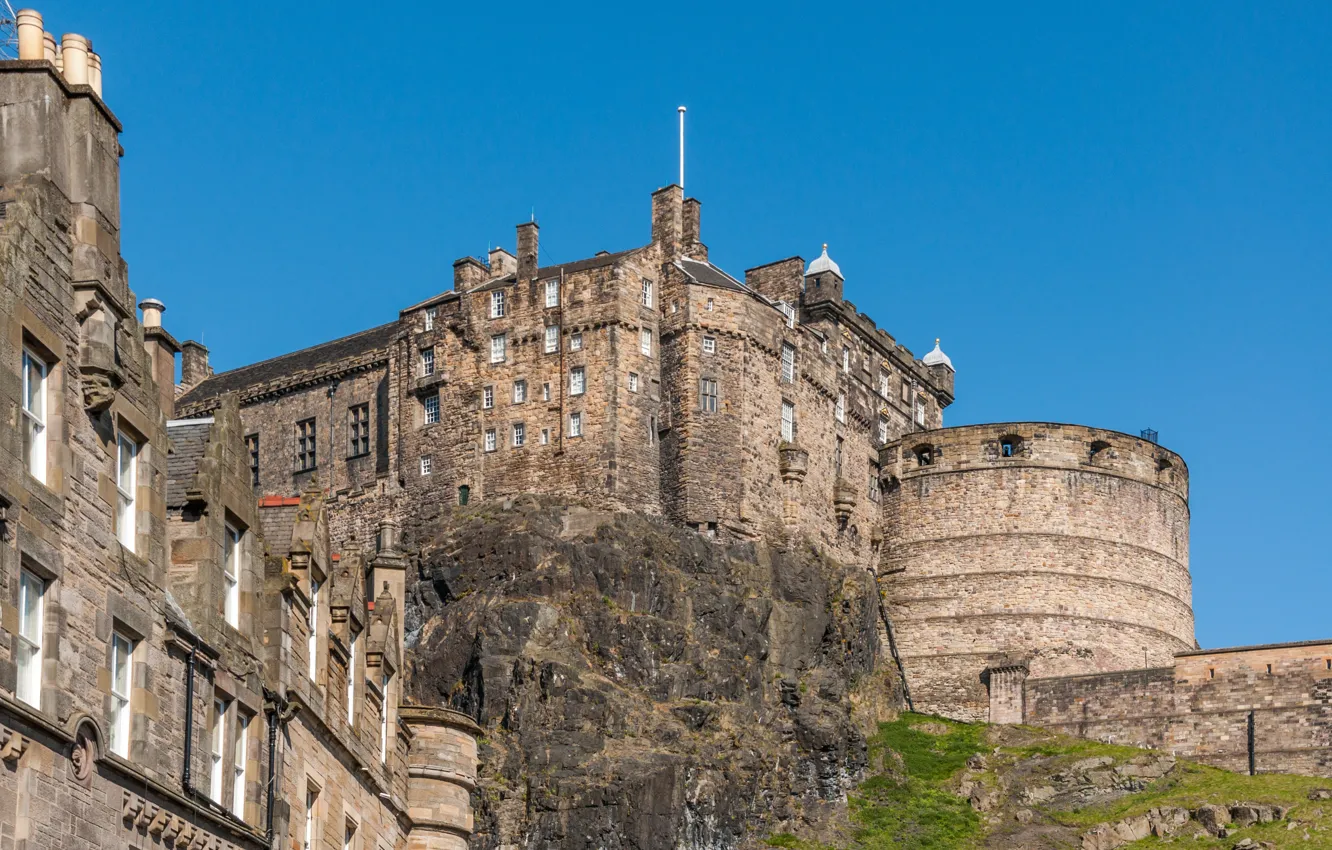 Фото обои небо, замок, Шотландия, Эдинбург