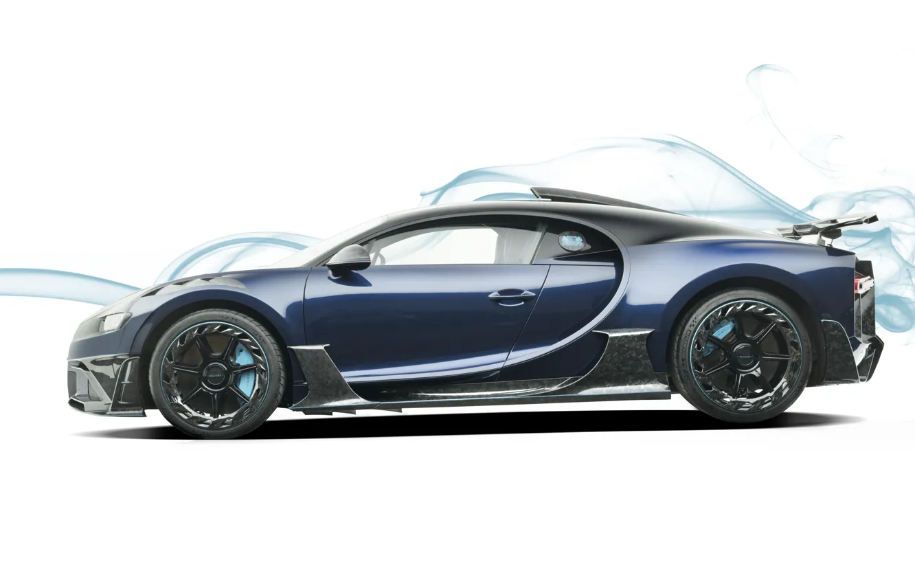 Фото обои Bugatti, суперкар, вид сбоку, Mansory, гиперкар, Chiron, 2019, Centuria