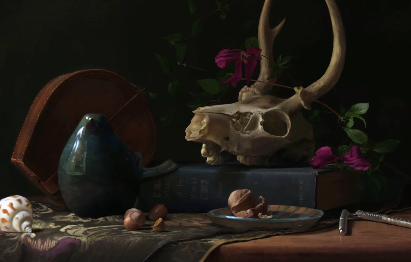 Фото обои натюморт, Joseph Harford, Still life study