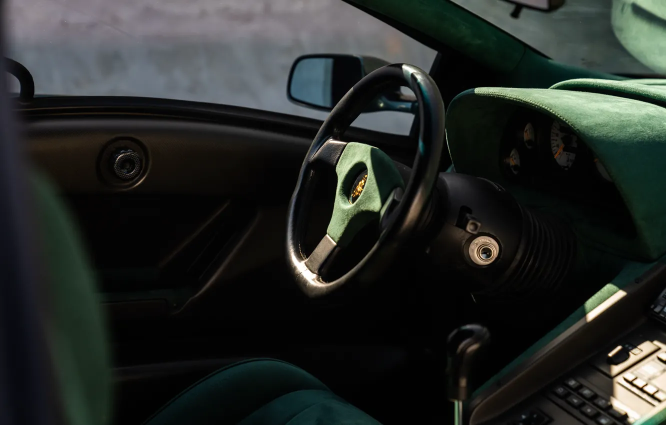 Фото обои Lamborghini, Diablo, car interior, Lamborghini Diablo SE30