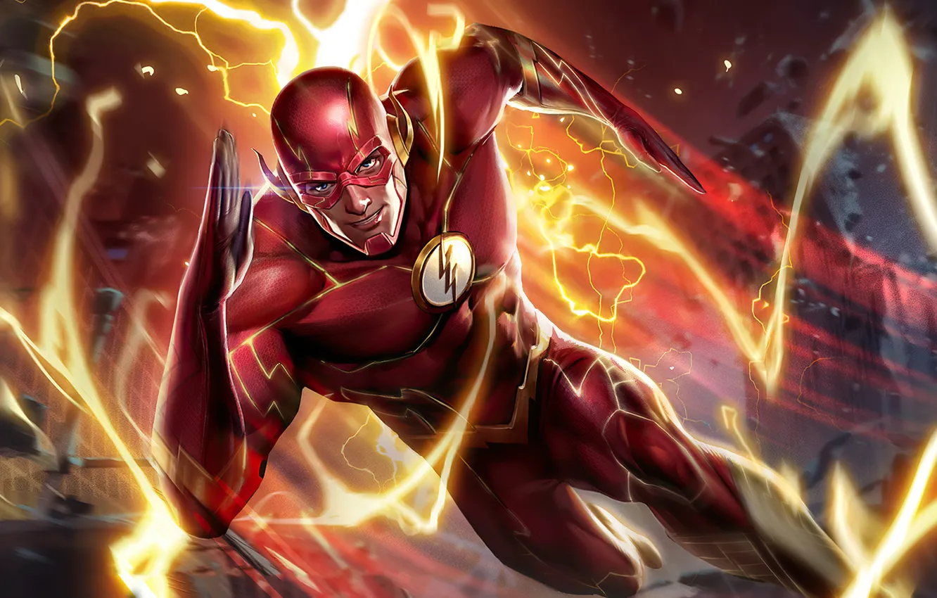 Фото обои Hero, Lightning, Flash, Speedforce, Arena of Valor