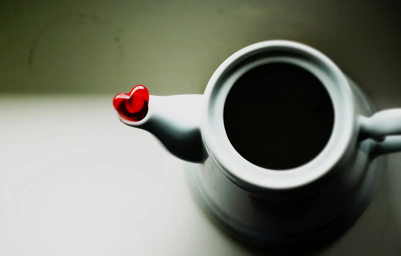 Фото обои сердце, кофе, сердечко