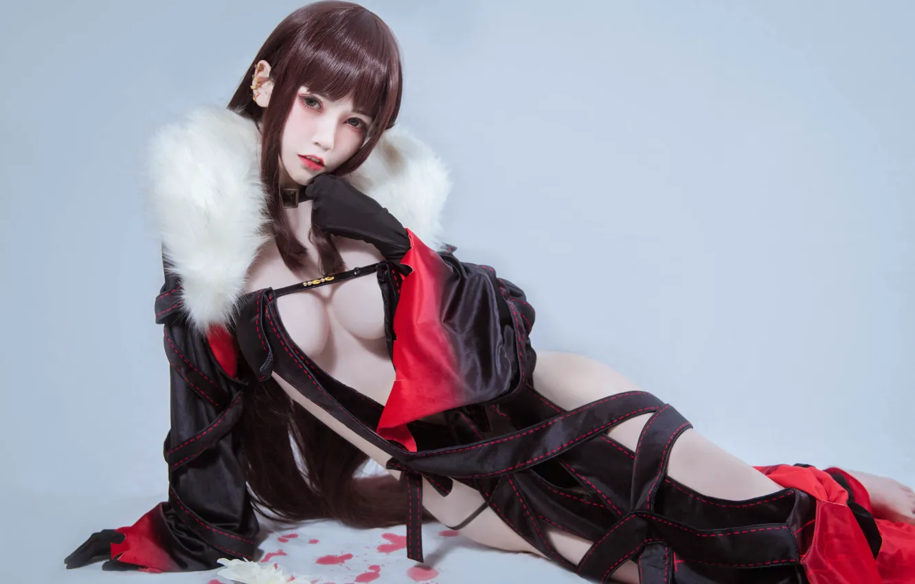 Фото обои взгляд, поза, азиатка, косплей, cosplay, Цин Юйцзи, Beauty Coser