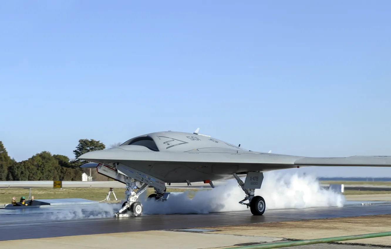 Фото обои боевой, американский, летательный аппарат, беспилотный, X-47B, &ampquot;Пегас&ampquot;, &ampquot;Pegasus&ampquot;
