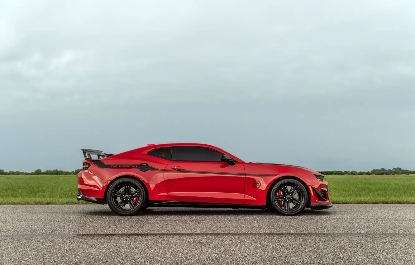 Фото обои Chevrolet, Camaro, Hennessey, side view, Hennessey Chevrolet Camaro ZL1 The Exorcist