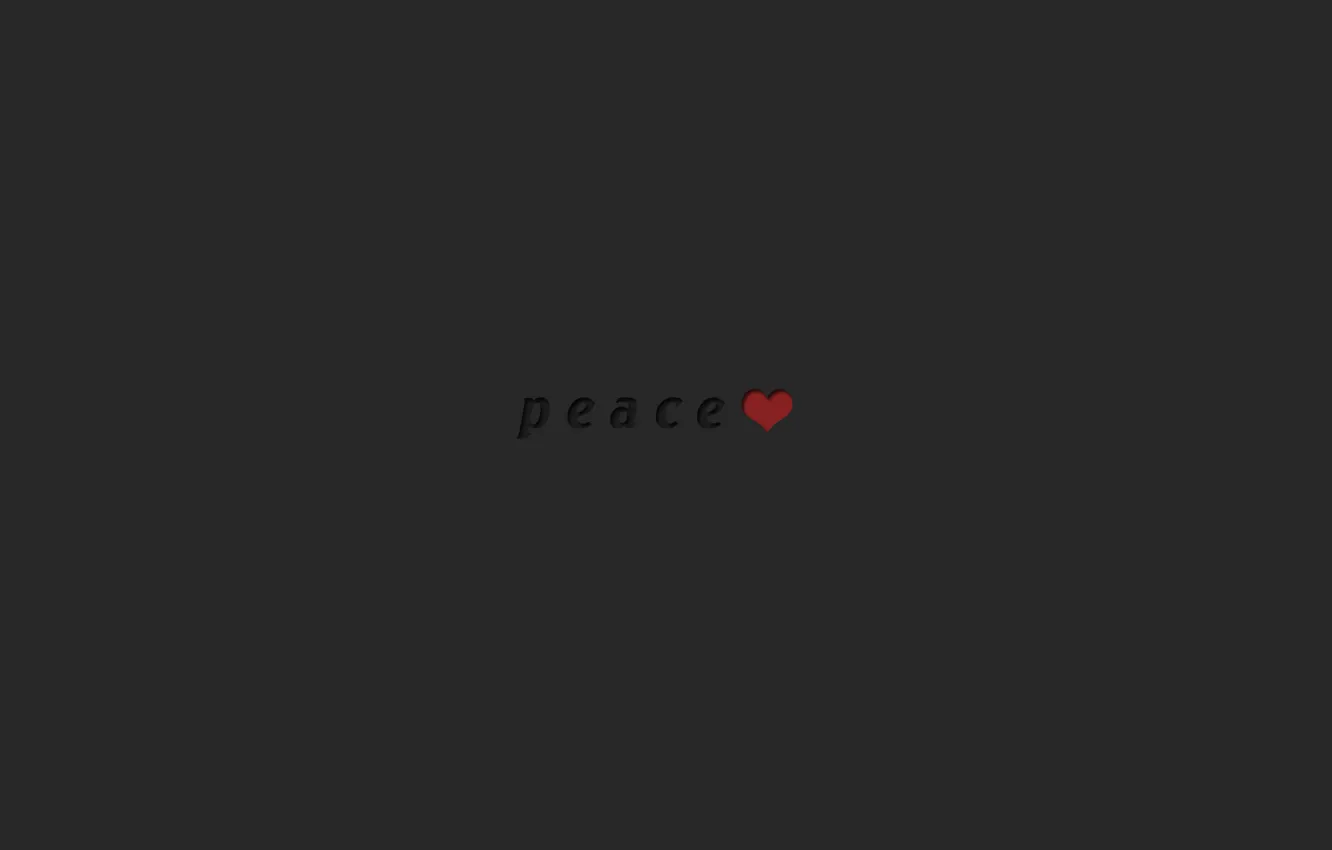 Фото обои minimal, love, black, peace, heart
