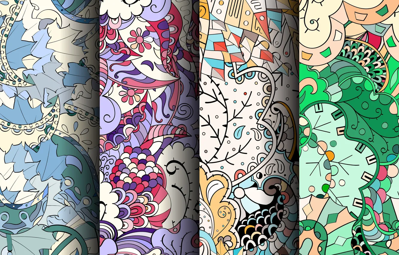 Фото обои абстракция, фон, узор, colorful, геометрия, орнамент, patterns, seamless