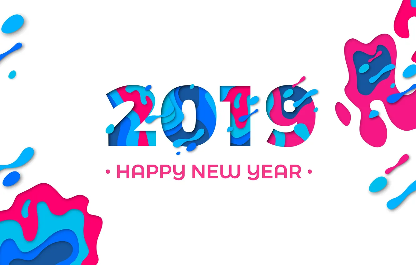 Фото обои рисунок, графика, новый год, new year, 2019