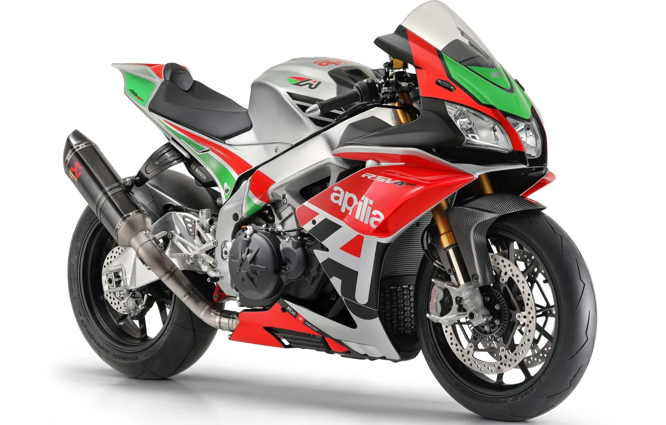 Фото обои белый фон, Aprilia, 2018, RSV4 FW-GP