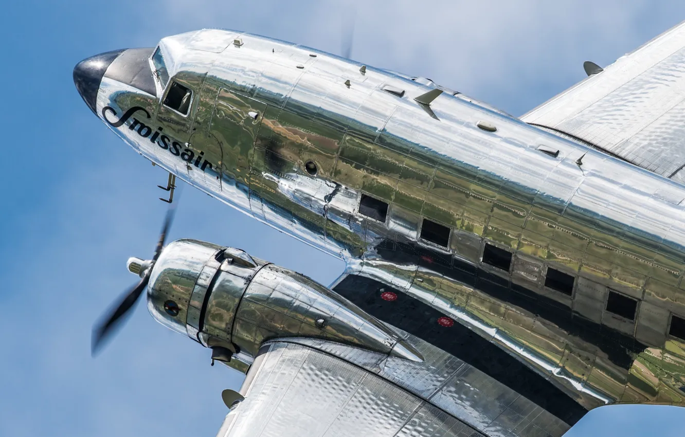 Фото обои полет, самолёт, пассажирский, Douglas DC-3