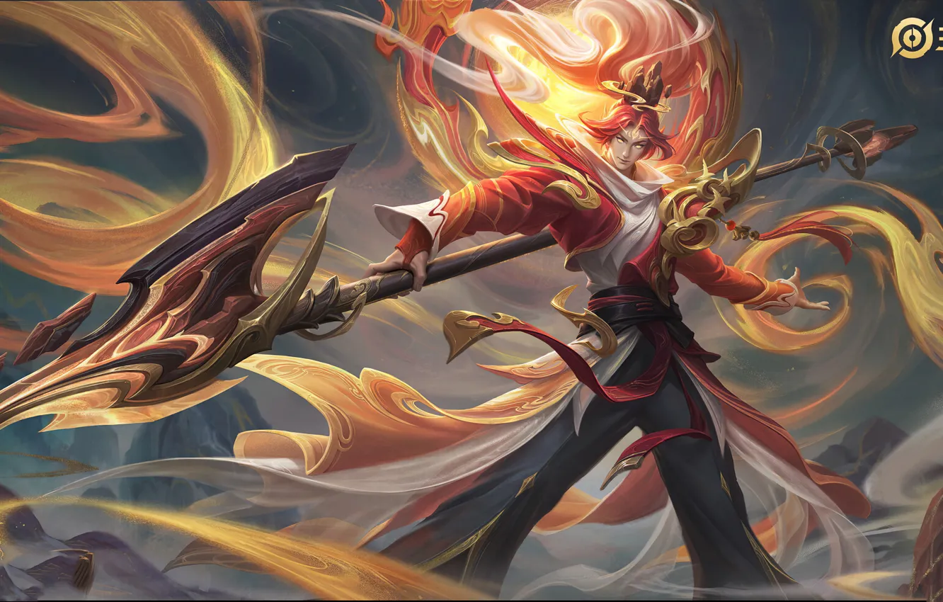Фото обои Воин, Оружие, Spear, Arena of Valor