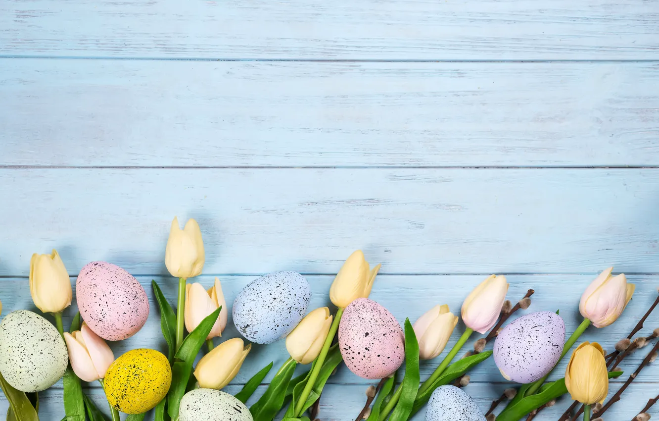 Фото обои Пасха, wood, Easter, tulip, Eggs, Myfoodie