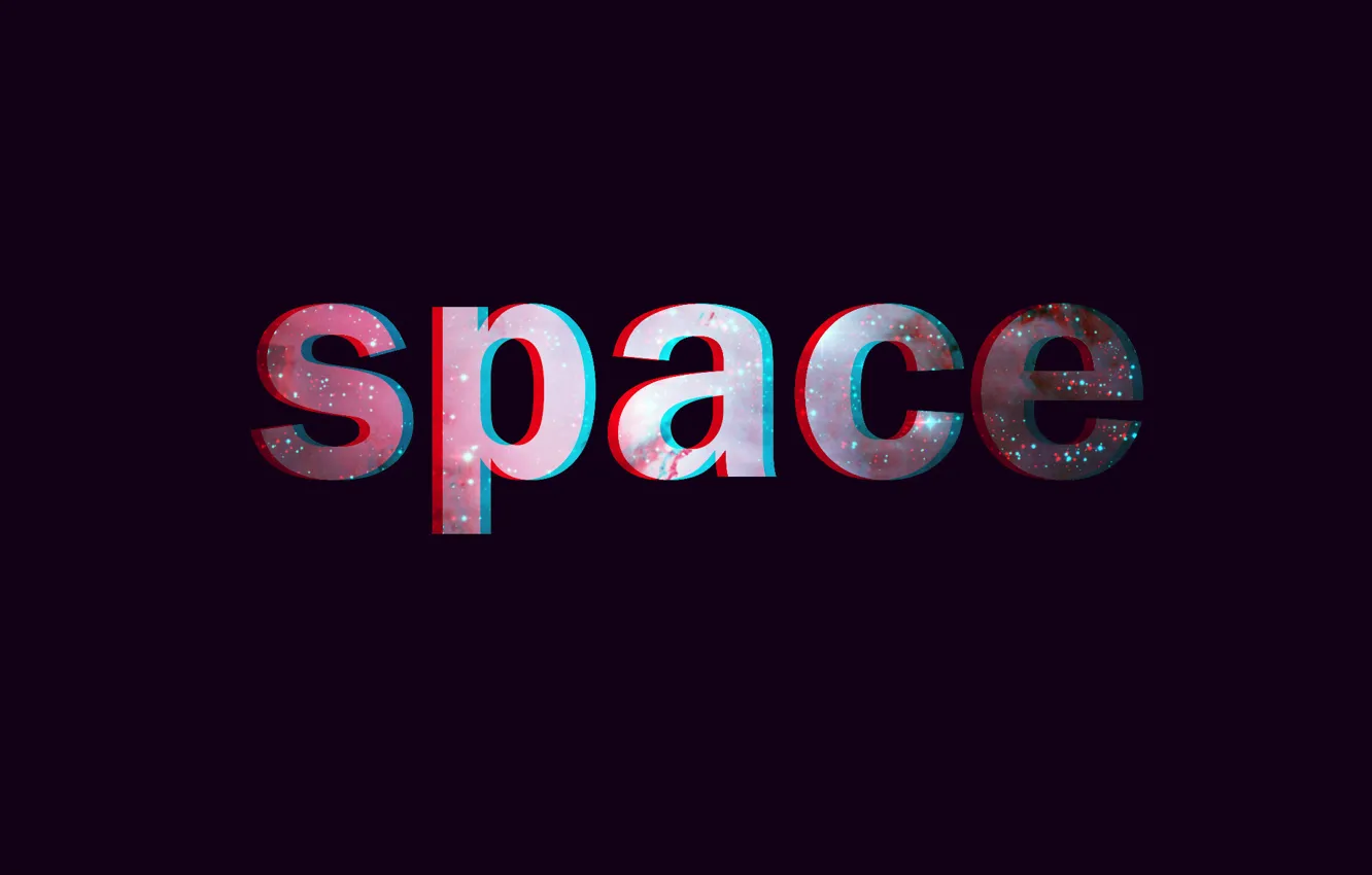 Фото обои космос, надпись, space, шрифт