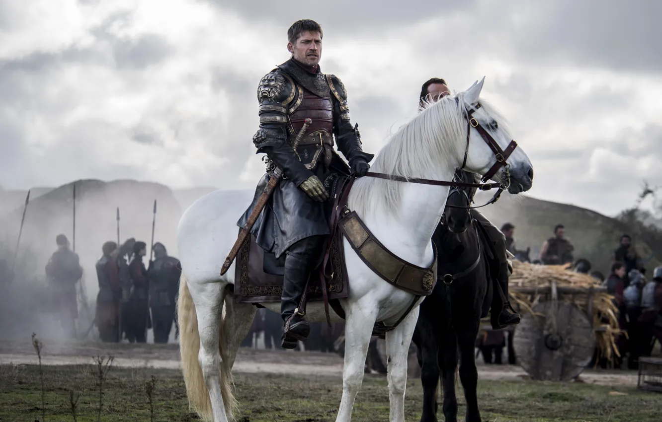 Фото обои лошадь, меч, армия, sword, army, доспех, игра престолов, game of thrones